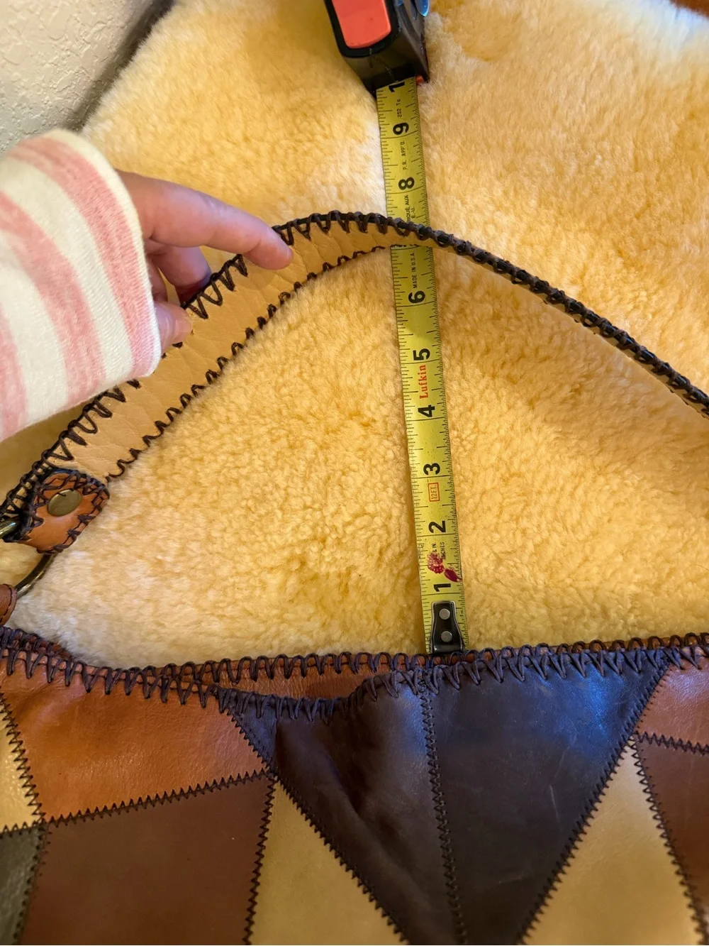 NEW PATRICIA NASH Vincenzo Zig Zag Patchwork Hobo Purse Leather